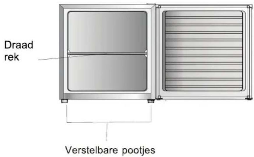 Draad rek Verstelbare pootjes