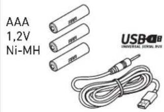 AAA 1,2V Ni-MH USB UNIVERSAL SERIAL BUS