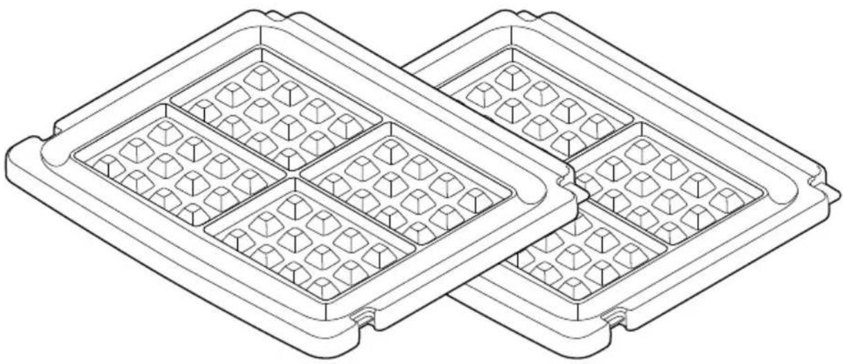 SAGE the BBQ & Press Grill BGR700 - Waffle Plates Accessory (Sold Separately) - 1