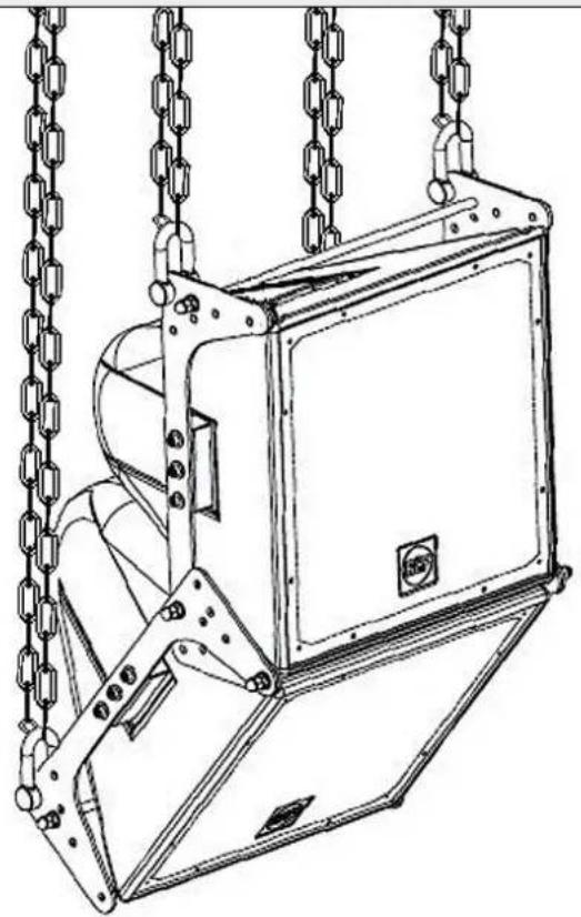 RCF P 8015S - SETTING OF THE ANGLE BETWEEN 2 LOUDSPEAKERS - 4