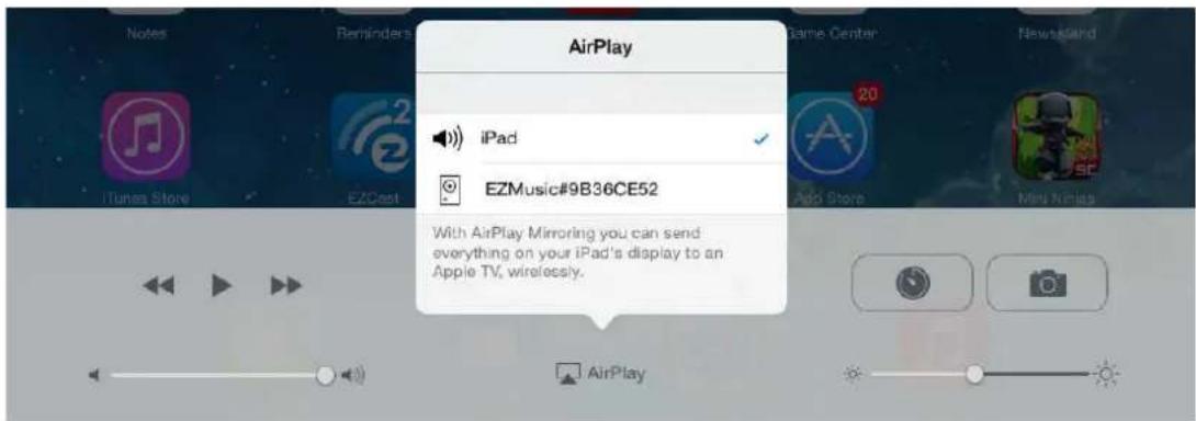 AirPlay iPad EZMusic#9B36CE52 With AirPlay Mirroring you can send everything on your iPad's display to an Apple TV, wirelessly.