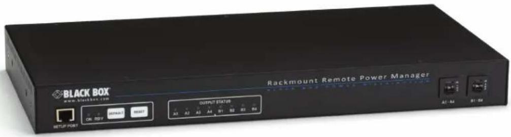 BLACK BOX® www.blackbox.com Rackmount Remote Power Manager SETUP PORT OR RDY OUTPUT STATUS A3 A2 A3 A4 B1 B2 B3 B4 A1-A4 B1-B6
