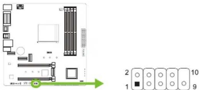 BIOSTAR B550MX/E PRO - COM1: 序列埠接頭 - 1