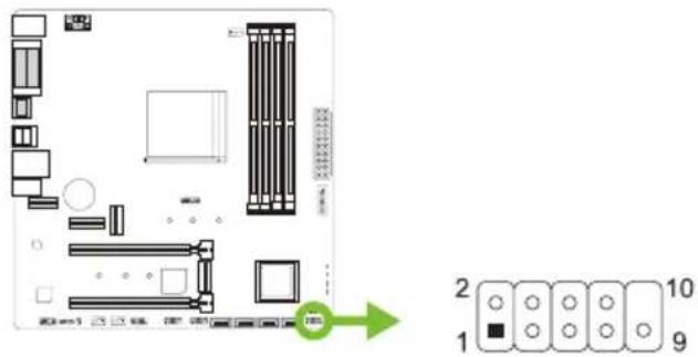 BIOSTAR B550MX/E PRO - F PANEL: 前置面板接頭 - 1