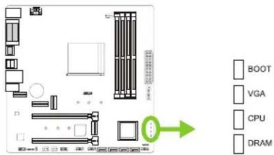 BIOSTAR B550MX/E PRO - SYSTEM Status LED: Светодиодные индикаторы отладки - 1