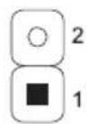 Diagram of a computer motherboard layout with numbered connectors and a green arrow indicating a component or connection point.