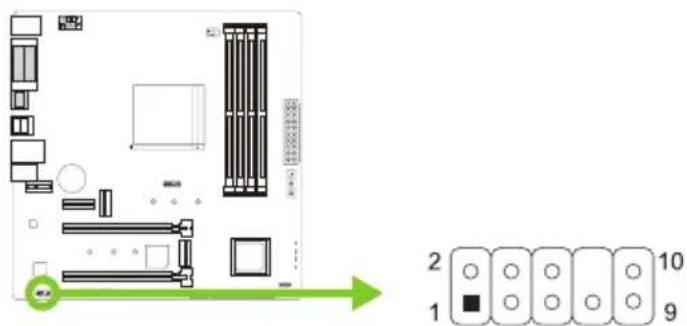 BIOSTAR B550MX/E PRO - F\_AUDIO: 전면 패널 오디오 헤더 - 1