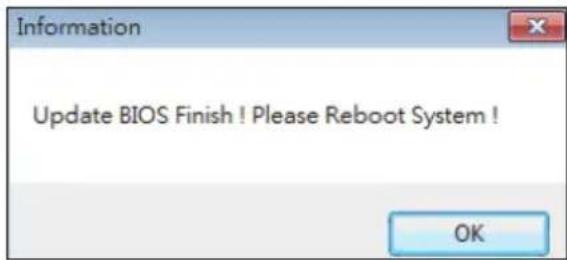 Information Update BIOS Finish ! Please Reboot System ! OK