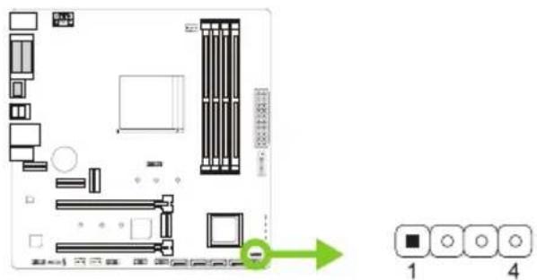 BIOSTAR B550MX/E PRO - SPKR: штыревой соединитель динамика шасси - 1