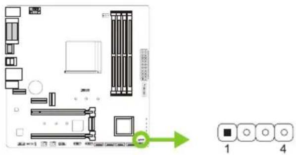 BIOSTAR B550MX/E PRO - SPKR:새시 스피커 헤더 - 1
