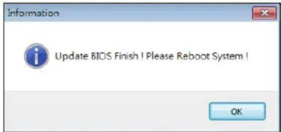 Information Update BIOS Finish ! Please Reboot System ! OK