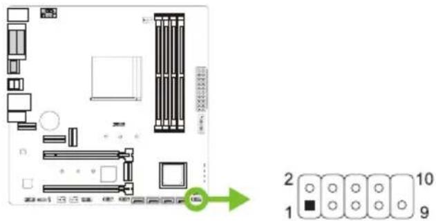BIOSTAR B550MX/E PRO - F\_PANEL: штыревой соединитель передней панели - 1