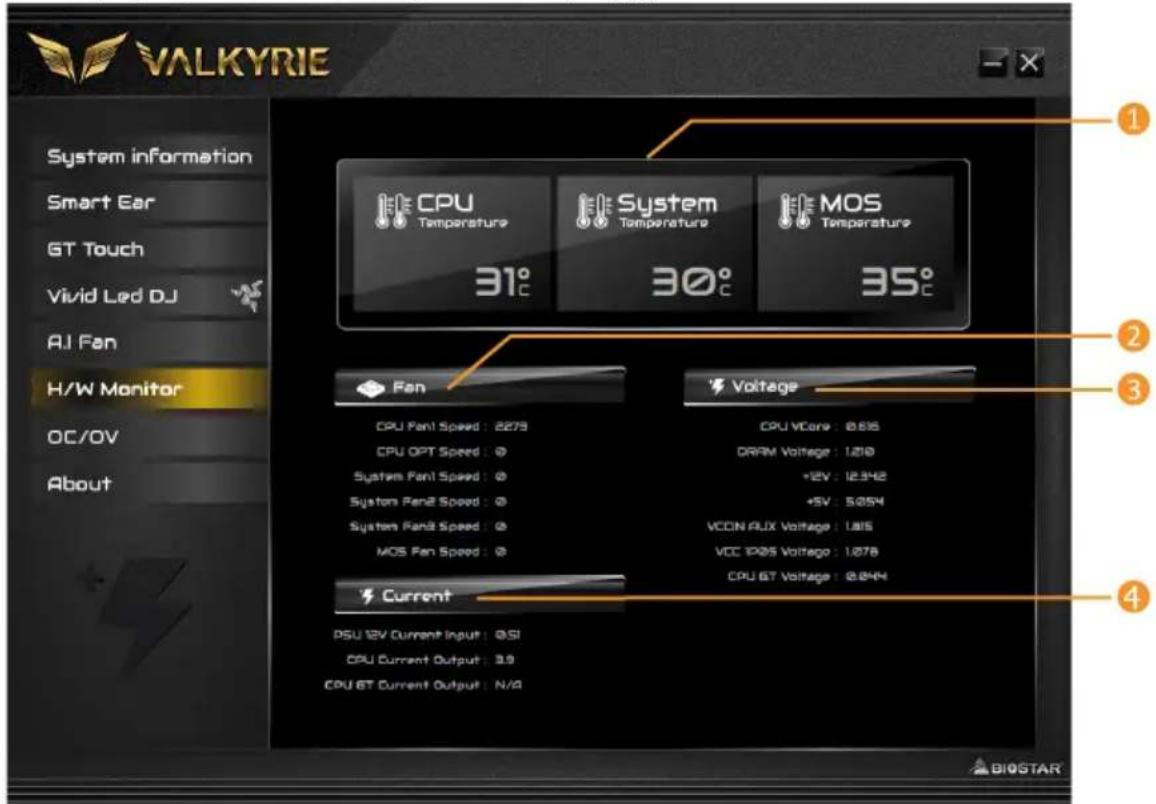 BIOSTAR Z690A Valkyrie - Аппаратный мониторинг - 1