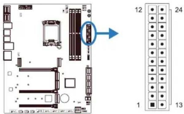 BIOSTAR Z690A Valkyrie - ATX: разъем источника питания ATX - 1