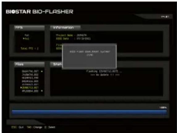 BIOSTAR BIO-FLASHER V4.07 PPS Information File Name: 2016STN 8300 Data: 01/12/2021 File 8300 ADD FLASH Driver, Front, Cryptos (5/1) Flash Flushing (2016T13.851)... out for update (1): 1 mm Status Start BLOGYMC_851 JLBAKCYC_851 WSPWCC1_851 RBCWCC1_851 JLBAKCYC_851 APLOSH4_851 100% ESC: Out TAG: Change B: Select