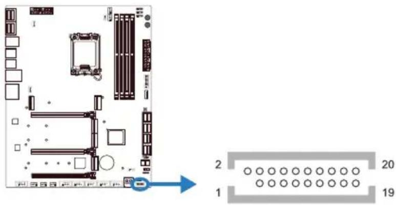 BIOSTAR Z690A Valkyrie - TPM\_SPI: штыревой соединитель доверенного платформенного модуля - 1