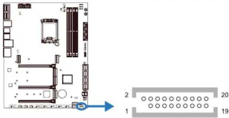 BIOSTAR Z690A Valkyrie - TPM\_SPI:신뢰할 수있는 플랫폼 모듈 헤더 - 1