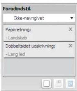 Forudindstil. Ikke-navngivet Papirretning: - Landskab Dobbeltsidet udskrivning: - Lang led