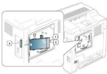 SAMSUNG CLP-775 - Installation af et kort til trådløst netværk - 3
