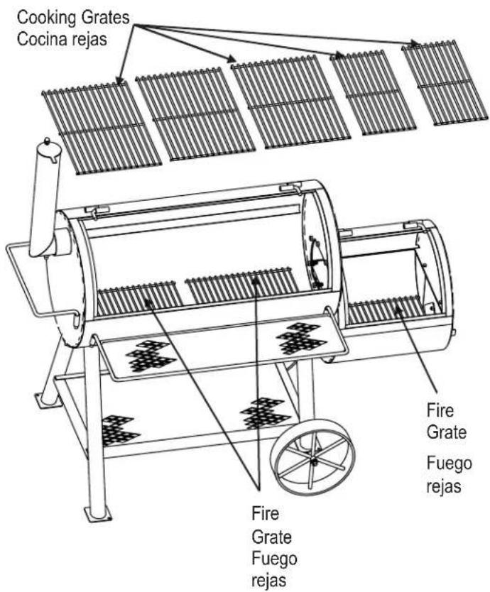 Cooking Grates Cocina rejas Fire Grate Fuego rejas Fire Grate Fuego rejas