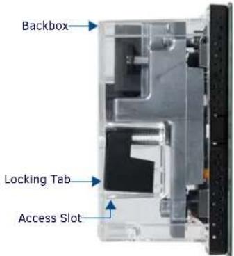 Backbox Locking Tab Access Slot