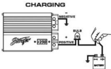 CHARGING SNR 1390 NEGATIVE BULB + POSITIVE BATTERY