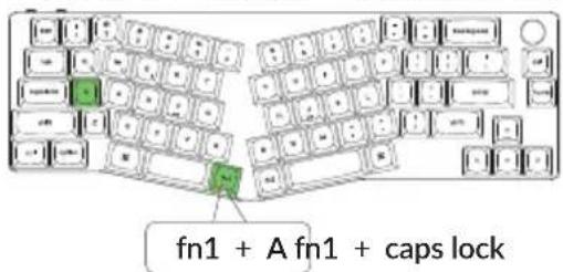 fn1 + A fn1 + caps lock