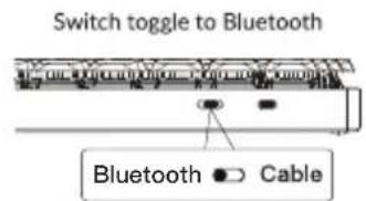 Switch toggle to Bluetooth Bluetooth Cable