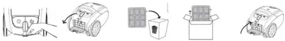 GORENJE S-Force VCE21SFWR - Výměna výstupního filtru - 1