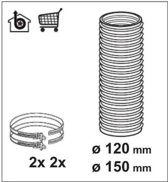 2x 2x Ø 120 mm Ø 150 mm