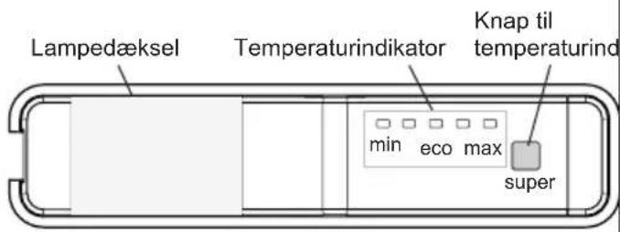 Lampedæksel Temperaturindikator Knap til temperaturind min eco max super