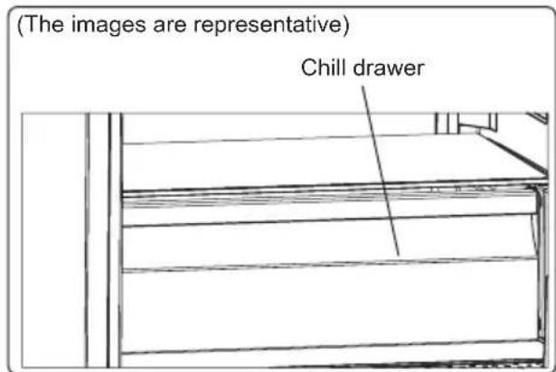 (The images are representative) Chill drawer