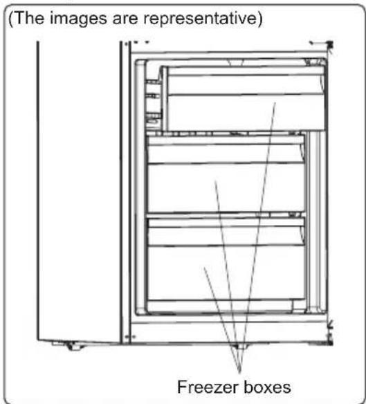 (The images are representative) Freezer boxes