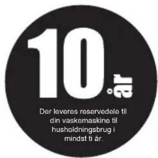 10 Der leveres reservedele til din vaskemaskine til husholdningsbrug i mindst til år.