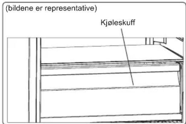 (bildene er representative) Kjøleskuff
