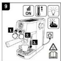 9 1. 2. 3. ON LED OK Warning An I