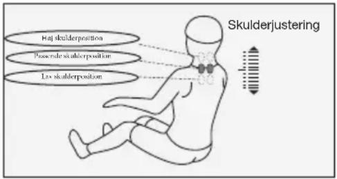 Haj skulderposition Passerde skulderposition Lax skulderposition Skulderjustering