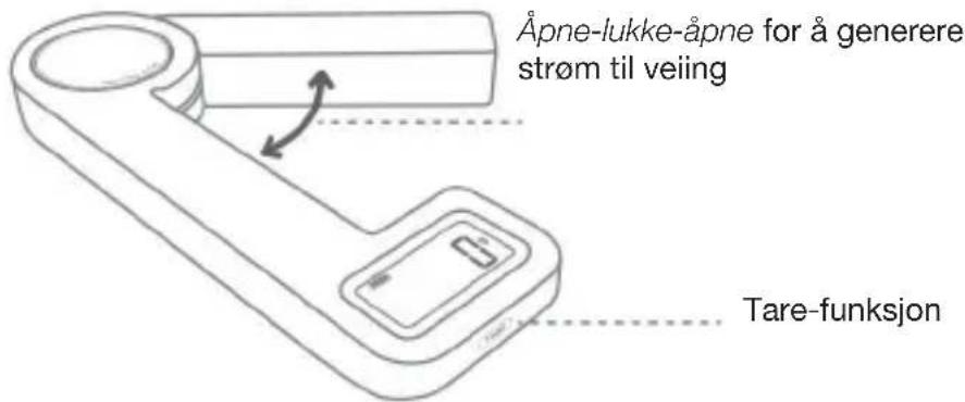 Åpne-lukke-åpne for å generere strøm til veiing Tare-funksjon