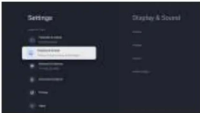 Settings Display & Screen