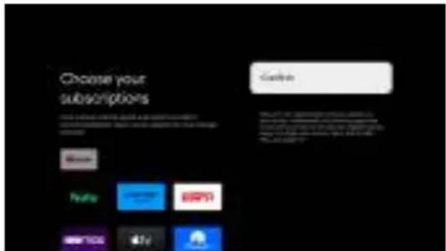 Choose your subscriptions Google Netflix IBM Service AT&T