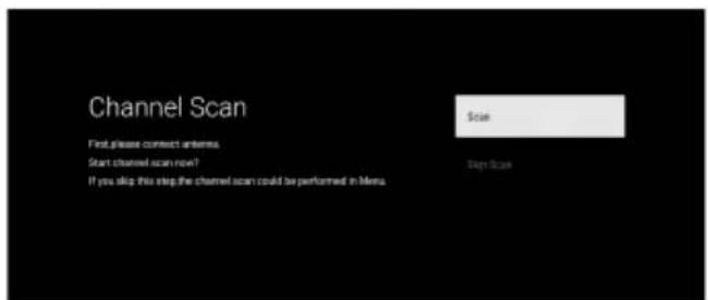 Channel Scan First, please connect antennas. Start channel scan now? If you skip this step the channel scan could be performed in Menu. Scan Step Scan
