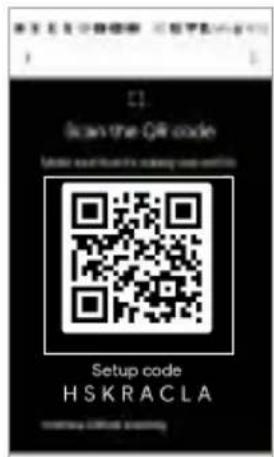 I can the QR code labored support to use your code format Setup code HSKRACLA