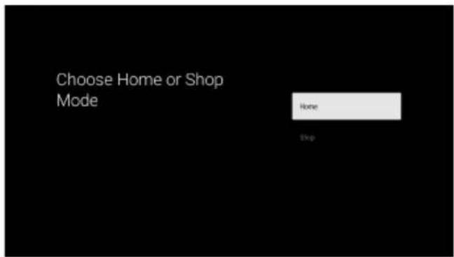 Choose Home or Shop Mode Home Stop