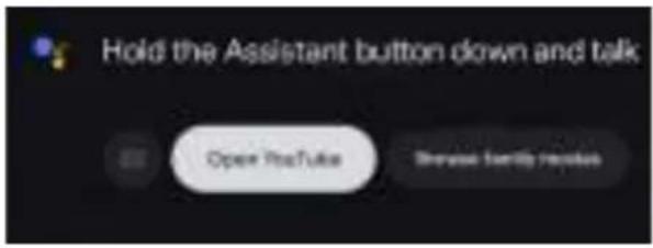 Hold the Assistant button down and talk Open YouTube Browse Family Re Belize