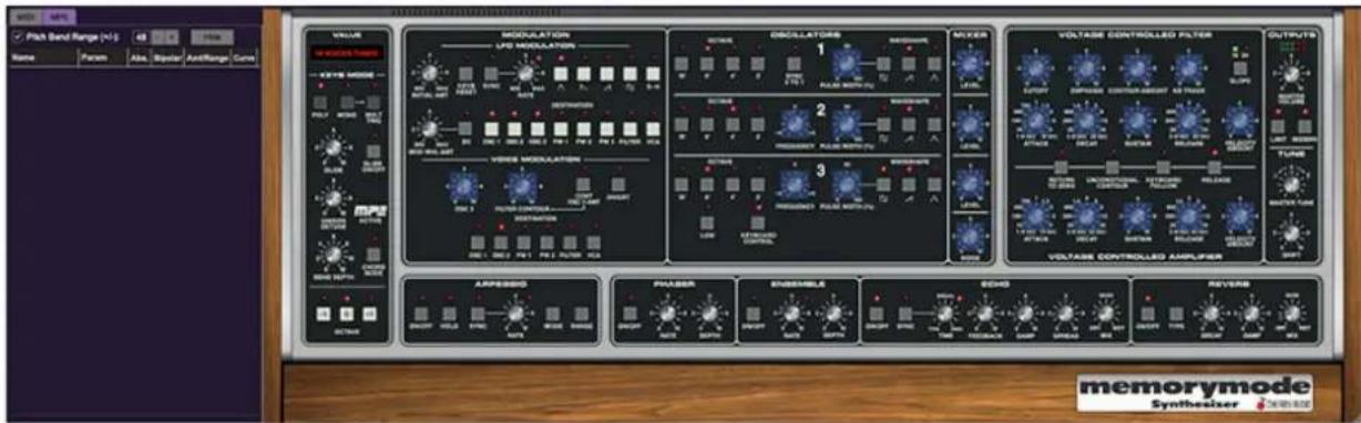 Pick Sand Range (V) Name Forum Abs. Pippler AntiRange Cure VALUE MODULATION LED MODULATION 1 2 3 MIXER VOLTAGE CONTROLLED FILTER OUTPUTS OFFICE TUBE UNLOCKING CONTROL RELAYER VOLTAGE CONTROLLED AMPLIFIER APPROBIO PHASER SUBSMABLE ECHO REVERB memorymode Synthesizer 04051600