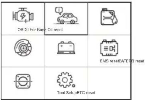 OBDII For Benz Oil reset BMS resetBATEFB reset Tool SetupETC reset