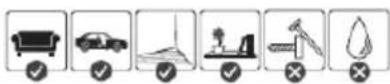 Illustration of three different cleaning or packaging methods: a vacuum cleaner, a hand holding a lid, and a hand pouring granular material into a container (no text or symbols present)