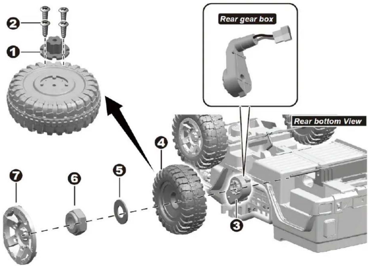 Nordic Play 805-894 - Attach the front wheels - 1