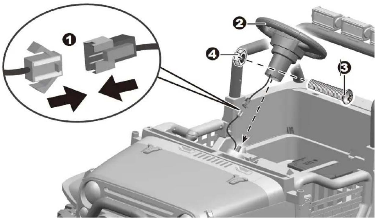 Nordic Play 805-894 - Attach the steering wheel & windshield - 1