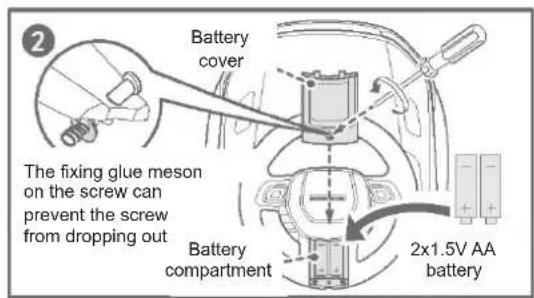Nordic Play 805-772 - Installation and replacement of steering wheel batteries - 2
